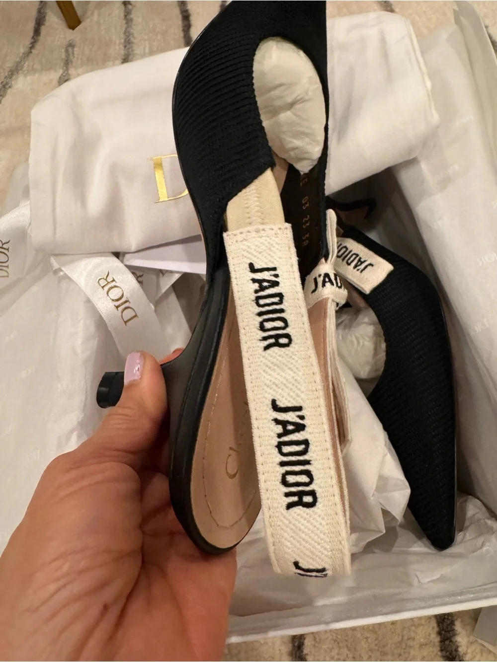 💯 % Authentic Women Dior J'adior Technical Slingback Pump- full set - Picture 8 of 15